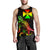 Wallis and Futuna Polynesian Men Tank Top - Turtle With Blooming Hibiscus Reggae - Polynesian Pride