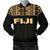 Fiji Men's Bomber Jacket - Polynesian Gold Version Black - Polynesian Pride