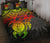 Polynesian Quilt Bed Set - Polynesian Reggae Turtle Hibiscus Black - Polynesian Pride