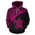 American Samoa Hoodie American Samoa Seal In Turtle Polynesian Tattoo Pink - Polynesian Pride