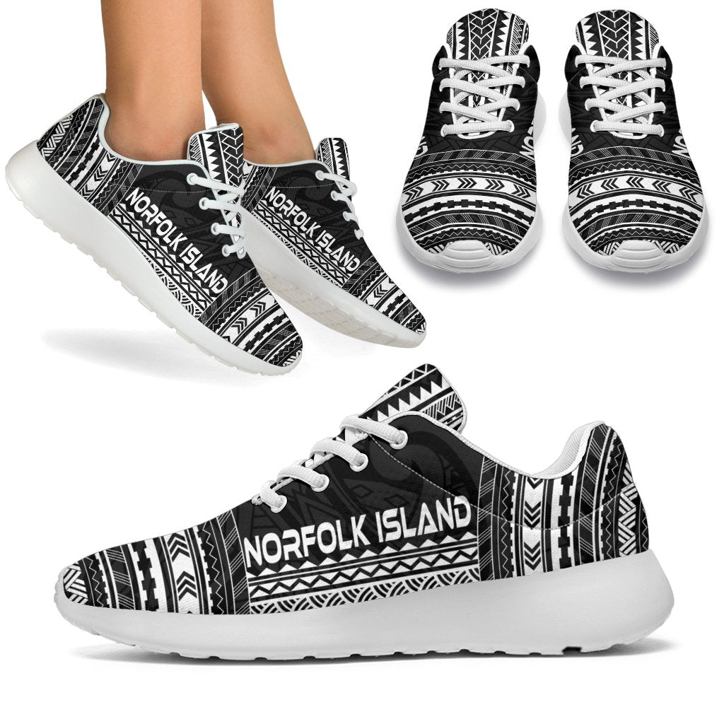 Norfolk Island Sporty Sneakers - Polynesian Chief Black Version White - Polynesian Pride