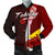 Tokelau Polynesian Men's Bomber Jacket - Coat Of Arm With Hibiscus Red - Polynesian Pride