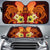 Samoa Auto Sun Shades - Tribal Tuna Fish Auto Sun Shade Universal Fit Orange - Polynesian Pride