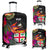 Fiji Luggage Covers - Polynesian Hibiscus Pattern Black - Polynesian Pride