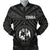 Tonga Men's Bomber Jacket - Tonga Seal With Polynesian Tattoo Style (Black) Black - Polynesian Pride