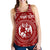 Tonga Personalised Womne's Racerback Tank - Tonga Seal With Polynesian Tattoo Style (Red) - Polynesian Pride