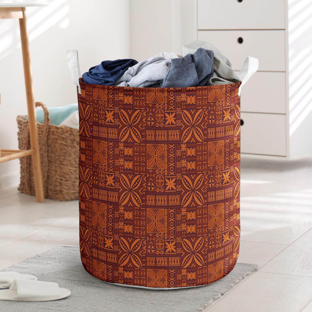 Hawaii Kapa Laundry Basket AH Laundry Basket - 1 One Size White - Polynesian Pride