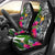 Nauru Car Seat Covers White - Turtle Plumeria Banana Leaf Crest Universal Fit White - Polynesian Pride