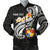 Tonga Custom Personalised Men's Bomber Jacket - Tonga Seal Polynesian Patterns Plumeria (Black) Black - Polynesian Pride