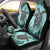 Polynesian Car Seat Covers - Turtle Tattoo Green Wave Universal Fit Light Blue - Polynesian Pride