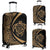 Hawaii Turtle Map Polynesian Luggage Cover - Gold - Circle Style Gold - Polynesian Pride