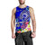 Samoa Custom Personalised Men's Tank Top - Turtle Plumeria (Blue) - Polynesian Pride