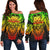 Samoa Polynesian Women's Off Shoulder Sweater - Tattoo Pattern With Seal Art - Polynesian Pride