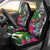 Pohnpei Car Seat Covers White - Turtle Plumeria Banana Leaf Universal Fit White - Polynesian Pride