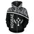 Kosrae All Over Zip up Hoodie Micronesia Black Curve Style - Polynesian Pride