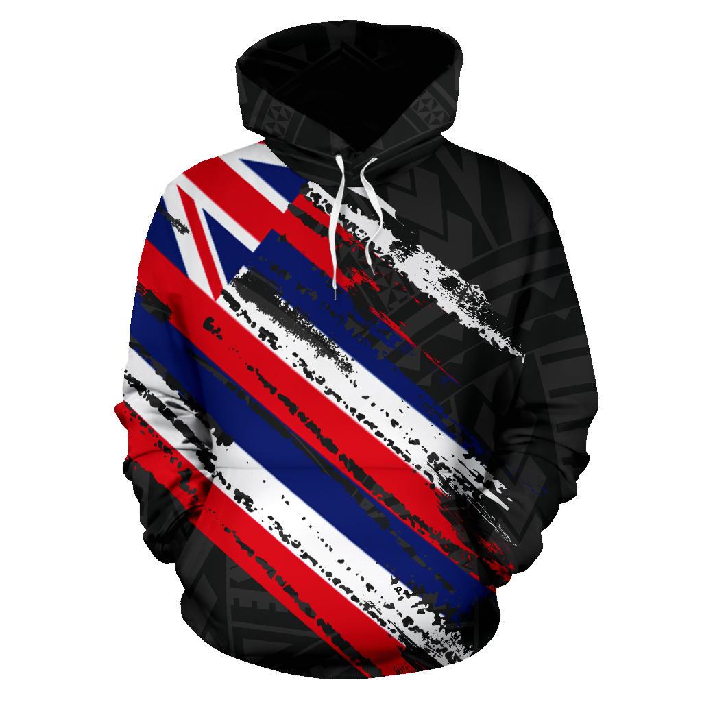 Hawaii Flag Polynesian Hoodie - Hawaiian State Pride - Polynesian Pride