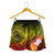 American Samoa Polynesian Custom Personalised Women's Shorts - Humpback Whale with Tropical Flowers - Polynesian Pride