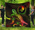 Yap Polynesian Premium Quilt - Turtle With Blooming Hibiscus Reggae - Polynesian Pride