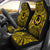 Pohnpei Car Seat Cover - Pohnpei Coat Of Arms Polynesian Gold Black Universal Fit Gold - Polynesian Pride