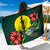 New Caledonia Polynesian Sarong - Green Turtle Hibiscus Women One Size Green - Polynesian Pride