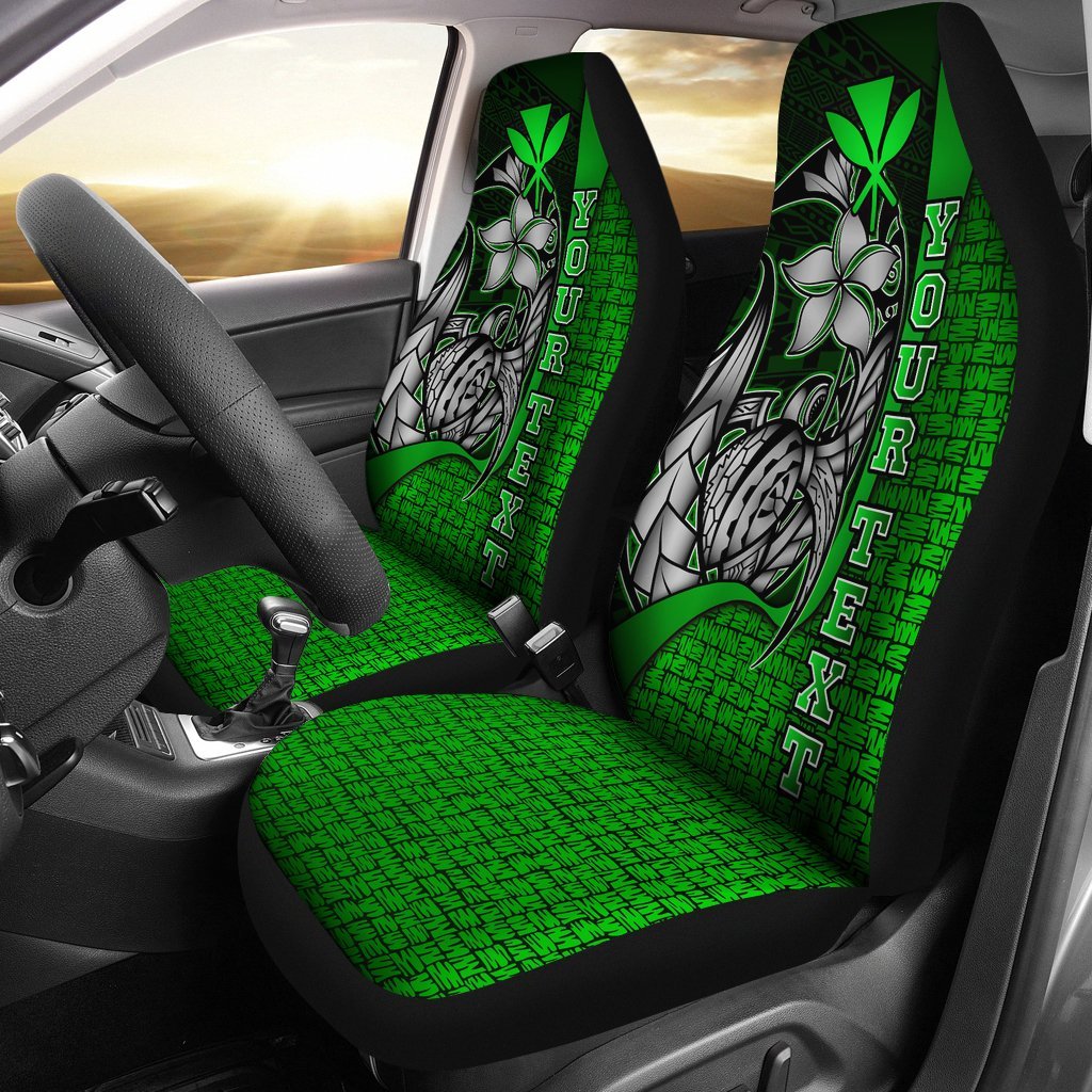 Polynesian Hawaii Custom Personalised Car Seat Covers Green - Turtle with Hook Universal Fit GREEN - Polynesian Pride