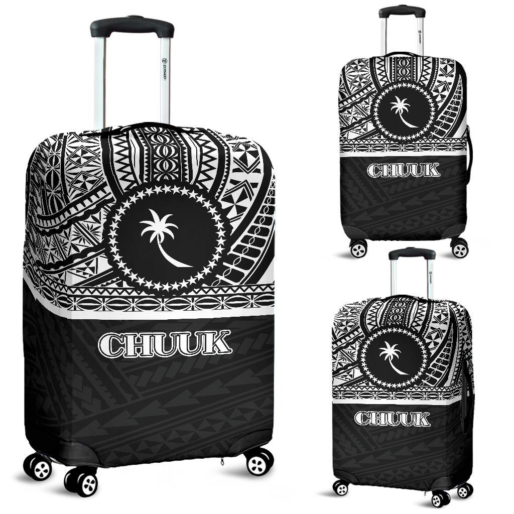 Chuuk Luggage Covers - Black White Version Black - Polynesian Pride