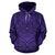 Hawaii Hoodie Polynesian Symmetry Violet Pullover Unisex Art - Polynesian Pride