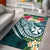 Wallis and Futuna Polynesian Area Rug - Summer Plumeria (Turquoise) Turquoise - Polynesian Pride