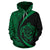 Polynesian Turtle Map of Hawaii Hoodie Green Circle Style - Polynesian Pride