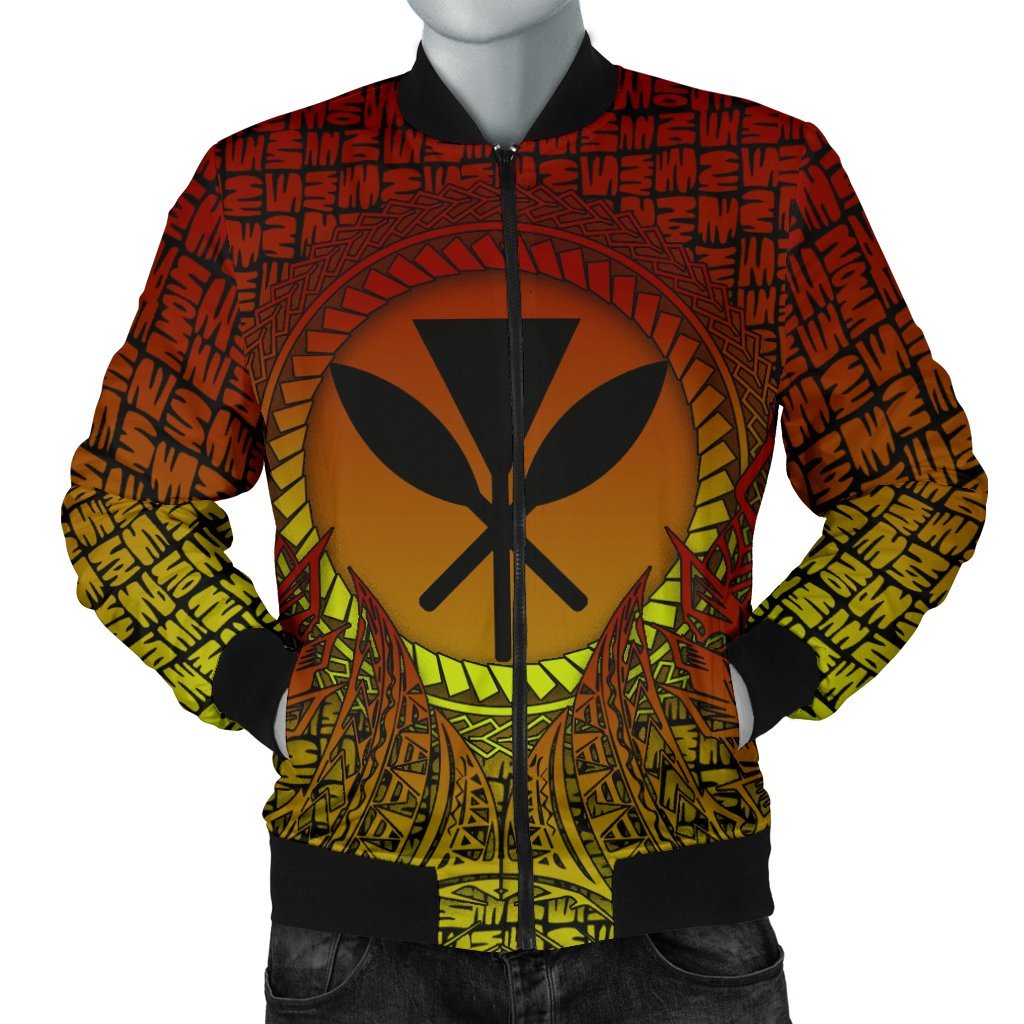 Hawaii Men's Bomber Jacket - Polynesian Circle Pattern Reggae - Polynesian Pride