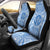 Kosrae Car Seat Cover - Kosrae Coat Of Arms Polynesian Flag Color Universal Fit Blue - Polynesian Pride