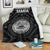 American Samoa Premium Blanket - Seal In Polynesian Tattoo Style ( Black) White - Polynesian Pride