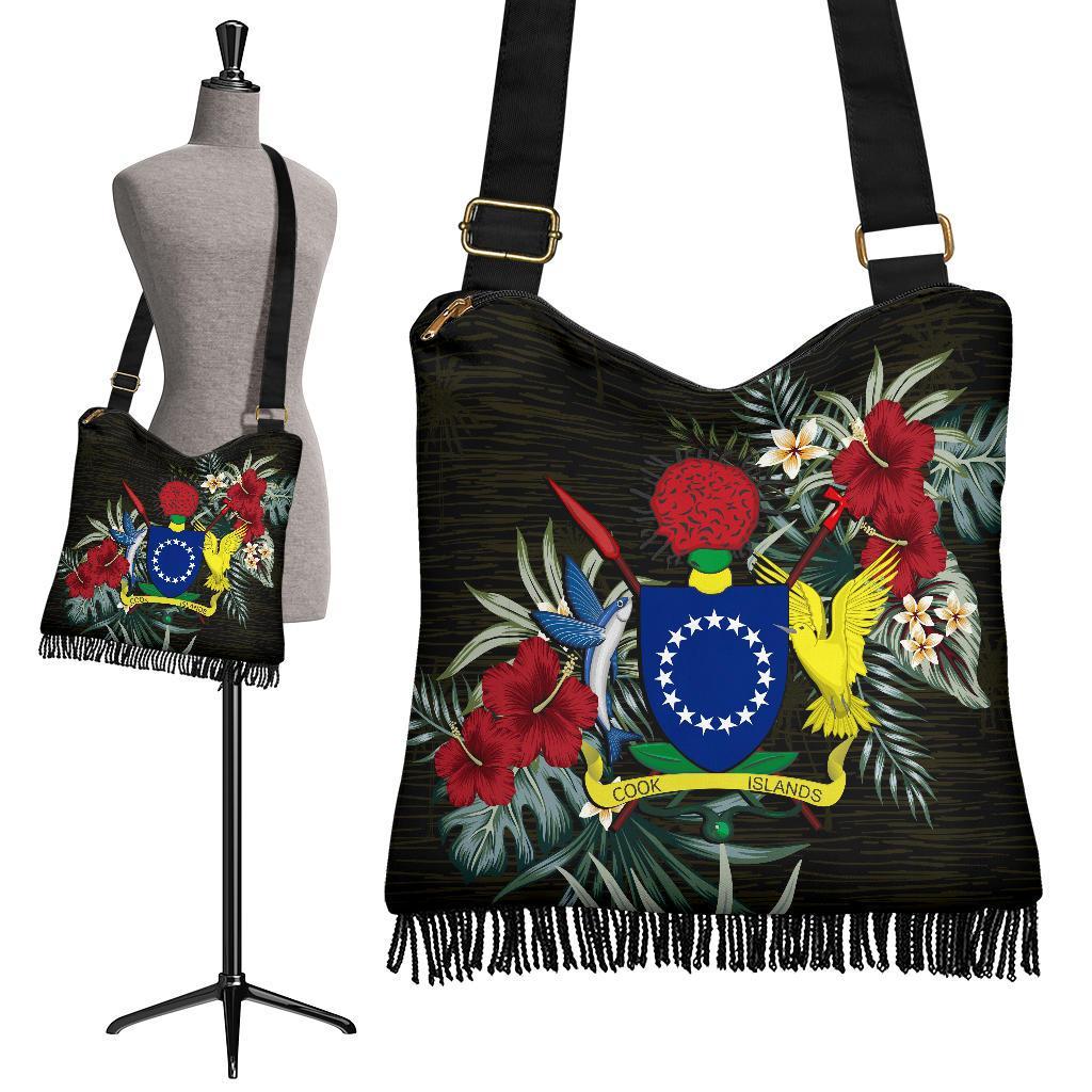 Cook Islands Hibiscus Crossbody Boho Handbag - Polynesian Pride