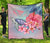 Hawaii Map Kanaka Turtle Galaxy Night Plumeria Hibiscus Premium Quilt Pink - Polynesian Pride