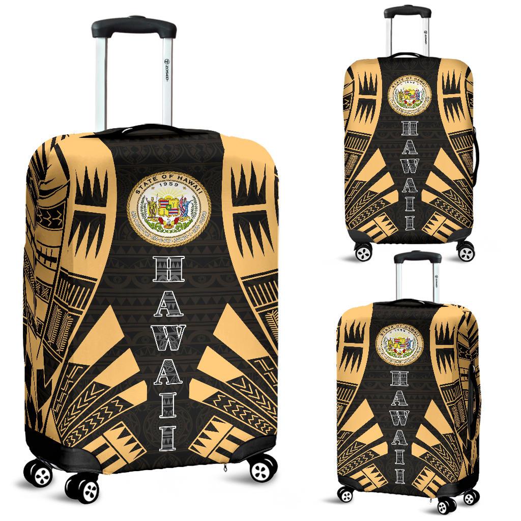 Hawaii Luggage Cover - Polynesian Tattoo Gold Gold - Polynesian Pride