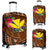 Hawaii Kanaka Maoli Luggage Cover - Polynesian Hook And Hibiscus - Polynesian Pride