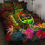 Guam Polynesian Quilt Bed Set - Hibiscus and Banana Leaves Art - Polynesian Pride