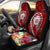 Hawaii Polynesian Car Seat Covers - Hawaii Seal With Turtle Plumeria (Red) Universal Fit Red - Polynesian Pride