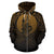 New Caledonia All Over Zip up Hoodie Lift up Gold - Polynesian Pride