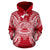 American Samoa Polynesian ll Over Hoodie Map Red White - Polynesian Pride