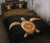 Tahiti Polynesian Quilt Bed Set - Tahiti Flag Turtle Gold Curve Style - Polynesian Pride