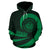 Hawaii Coat of Arms Roll In My Heart Hoodie Green - Polynesian Pride