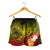 American Samoa Polynesian Women's Shorts - Humpback Whale with Tropical Flowers - Polynesian Pride