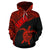 Hawaii Hoodie Turtle Mermaid Polynesian Tattoo Red Version - Polynesian Pride