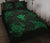 Hawaii Map Kanaka Polynesian Quilt Bed Set Circle Underwater Green - Polynesian Pride