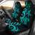 Fiji Polynesian Car Seat Covers - Turquoise Tentacle Turtle Crest Universal Fit Turquoise - Polynesian Pride