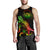 Hawaii Polynesian Men Tank Top - Turtle With Blooming Hibiscus Reggae - Polynesian Pride