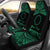 Cook Islands Polynesian Custom Personalised Car Seat Covers - Pride Green Version Universal Fit Green - Polynesian Pride