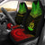 Vanuatu Custom Personalised Car Seat Cover - Vanuatu Coat Of Arms Polynesian Chief Tattoo Reggae Version Universal Fit Reggae - Polynesian Pride