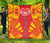 Marquesas Islands Premium Quilt - Marquesas Islands Tiki Face Polynesian Yellow Tattoo - Polynesian Pride